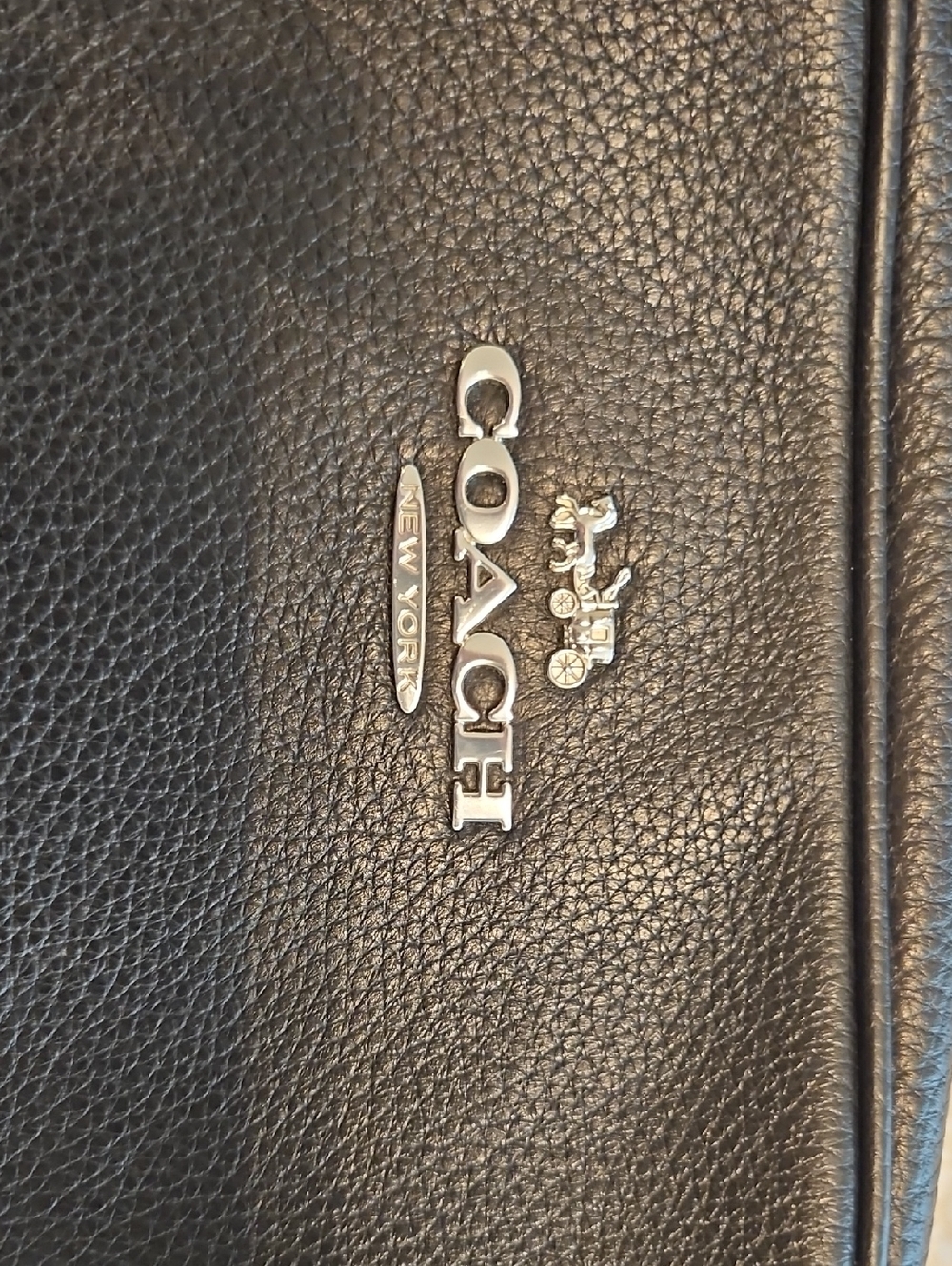 Coach Black Pebbled Leather Camera Bag with Studded Strap - Picture 5 of 5